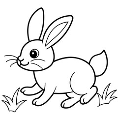 cute bunny coloring book vector (25)