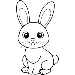 cute bunny coloring book vector (22)