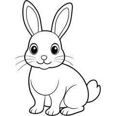 cute bunny coloring book vector (18)