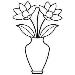 Flower coloring book design vector (19)