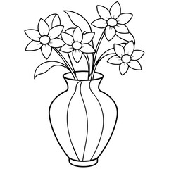 Flower coloring book design vector (24)
