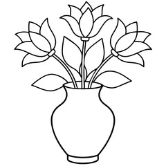 Flower coloring book design vector (34)