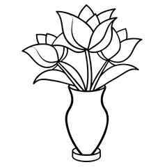 Flower coloring book design vector (36)