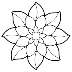 Flower coloring book design vector (38)