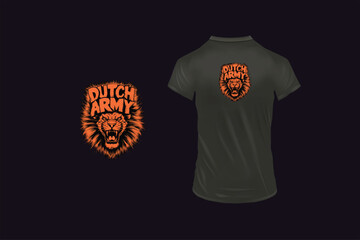 Tiger t-shirt design. AI