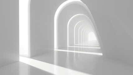White futuristic architecture background