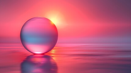 Serene Gradient Sphere - Elegant Minimalist Wallpaper Design