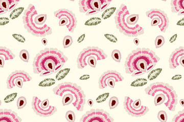 Ikat paisley seamless pattern, traditional seamless pattern, aztec style, embroidery, abstract, vector, design illustration for texture