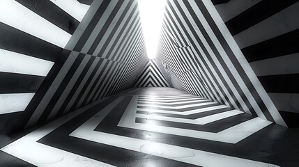 Fototapeta premium Create a high-resolution digital image that showcases a complex 3D optical illusion.