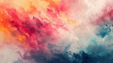 Fototapeta premium Hand painted abstract watercolor background with bold strokes and rich colors