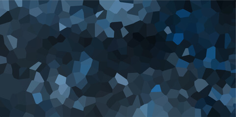 Obraz premium Dark BLUE vector pattern. Quartz dark Navy blue Broken Stained Glass Background. Voronoi diagram background. Seamless pattern shapes vector Vintage Quartz surface white for bathroom or kitchen.