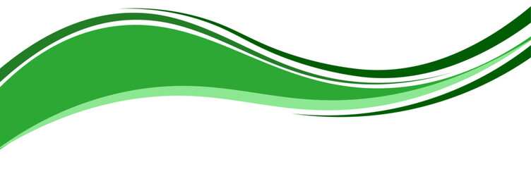 Wavy line green business card banner Illustration background