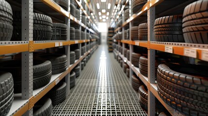 Symphony of Rubber: Tires as Far as the Eye Can See