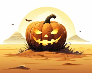 This is a picture of a spooky pumpkin