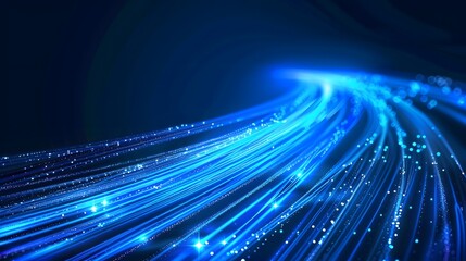 Blue light streak, fiber optic, speed line, futuristic background for 5g or 6g technology wireless data transmission, high-speed internet in abstract. internet network concept. vector design.