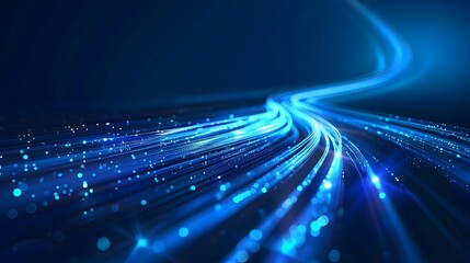 Blue light streak, fiber optic, speed line, futuristic background for 5g or 6g technology wireless data transmission, high-speed internet in abstract. internet network concept. vector design.