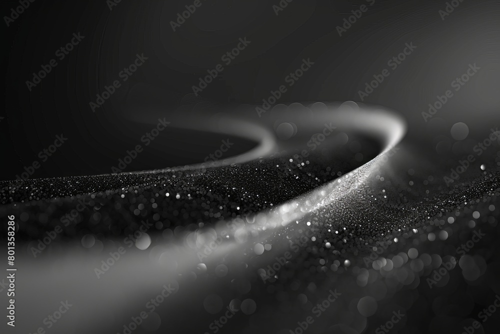 Poster a minimalist composition featuring a single, elegant line gracefully curving through a sparse field 
