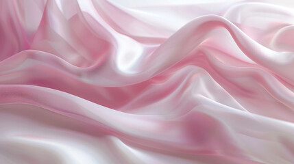 A soft blush pink wave, subtle and romantic, undulating elegantly over a white canvas, rendered in a crystal-clear high-definition image.