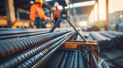 Fototapeta premium Professionals Laying Pipes and Cables for Major Infrastructure Development Project