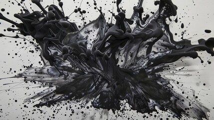 Obraz premium Explosion of Black Acrylic Ink