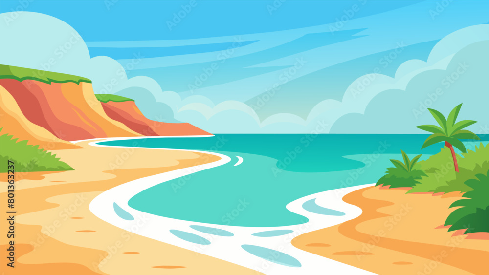 Poster a tranquil beach with gentle waves symbolizing the ebbs and flows of the patients recovery process a