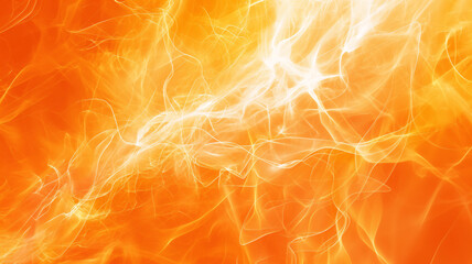 Abstract fiery background with dynamic orange flames and white light streaks, creating an energetic and vibrant visual.