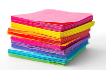 Pile of vibrant office stickers, ideal for reminders, notes, planning, or brainstorming