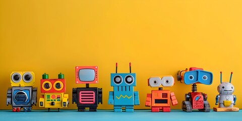 A line of colorful and whimsical robot inspired toys designed to spark children s interest in engineering technology and innovation