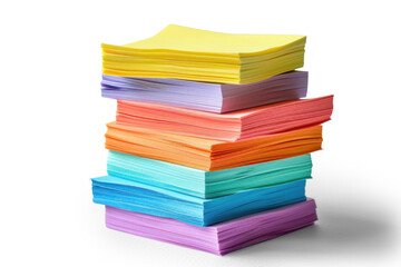 stack of colorful office stickers, concept for reminder, notes, planning or brainstorming