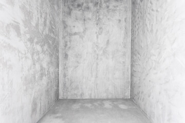 interior of the apartment without decoration in gray colors. rough finish