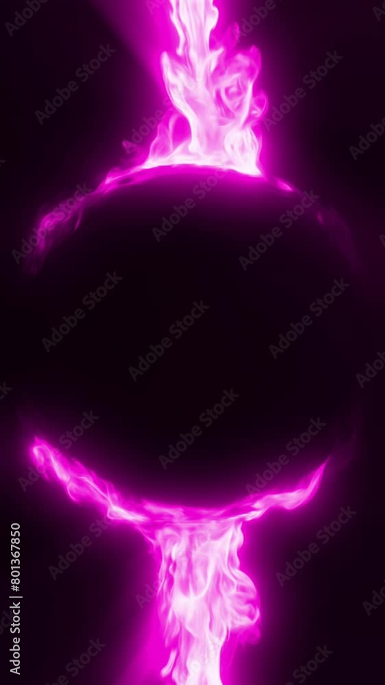 Canvas Prints abstract colorful animated energy orb, futuristic flowing glowing plasma background, copy space, 4k 