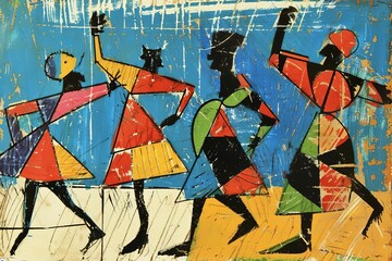 African modern art painting