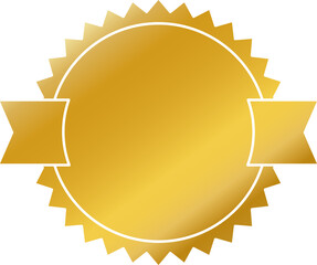 Circle Gold Award Badge Design Element Vector