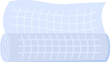 Roll of perforated paper icon. Sanitary paper towel, medical stroked cartoon element for modern and retro design. Simple color vector pictogram isolated on white background