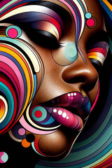Obraz premium a woman abstract background