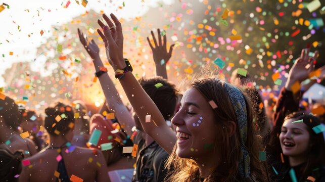 Vibrant summer festival photography. capturing the essence of music, food, and culture events