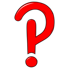 interrobang icon illustration hand drawn isolated vector	
