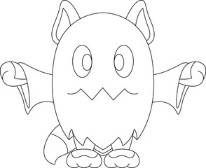 Cat Halloween Ghost Animal Vector Graphic Art Illustration