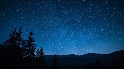 Capturing the magic of summer night sky. stargazing stars, moon, and landscapes for enthusiasts