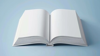 Representation of a blank book with a creative presentation. Vector illustration