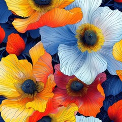 seamless pattern background of a flowers