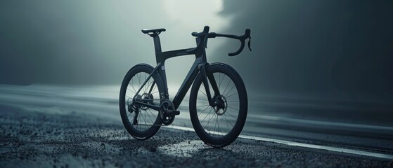 A minimalist bicycle frame design, embodying the essence of speed and efficiency in cycling.