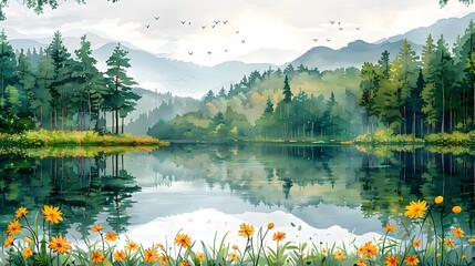 Fototapeta premium Preserving Natural Beauty through Environmental Conservation Initiatives