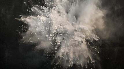 Dynamic Chalk Explosion: Energetic Burst of Black Chalk