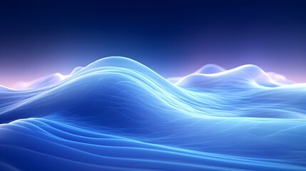  Delve into the realm of technology with a beautiful abstract wave background adorned with blue light digital effects, emanating a sense of corporate sophistication, captured in stunning HD clarity