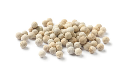 Aromatic spice. Pile of peppers isolated on white