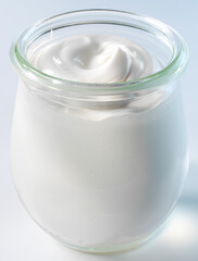 Joghurtglas, Glas, Joghurt, isoliert, Milch, 