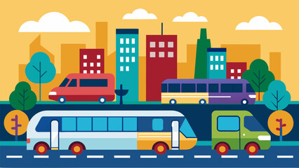 A public transit system with designated quiet cars for individuals who need a peaceful commute.. Vector illustration