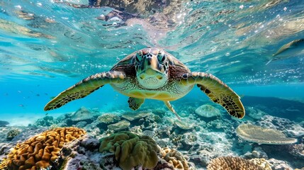 Underwater photography. discovering the beauty of marine life and snorkeling adventures