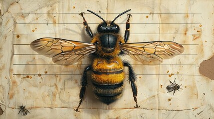 design bee seen top-down perspective